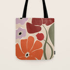 abstract flower retro flow art print  Tote Bag Gallery Image 1