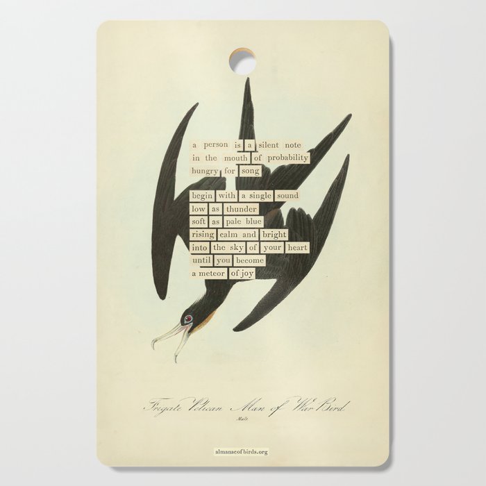 Bird Divinations: Frigate Pelican (about: almanacofbirds.org) Cutting Board Gallery Image 1