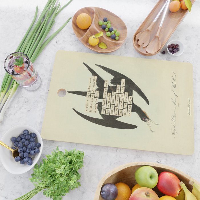 Bird Divinations: Frigate Pelican (about: almanacofbirds.org) Cutting Board Gallery Image 2