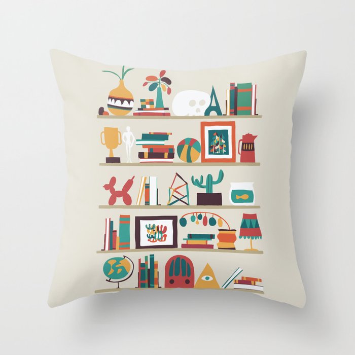 The shelf Throw Pillow Gallery Image 1