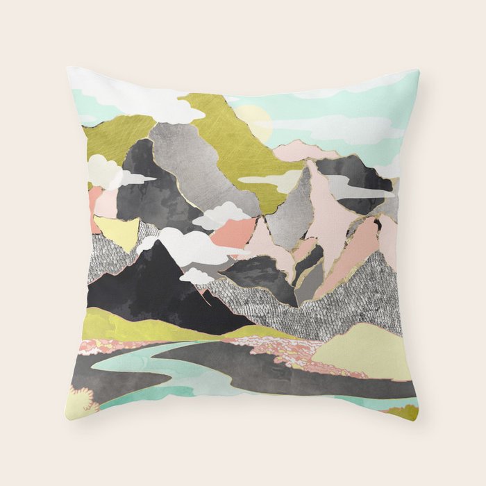 Summer River Throw Pillow Gallery Image 1
