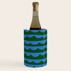 Thin Scalloped Line in blue and green Wine Chiller Gallery Image 3