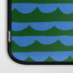 Thin Scalloped Line in blue and green Laptop Sleeve Gallery Image 3