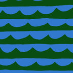 Thin Scalloped Line in blue and green Coffee Mug Gallery Image 2