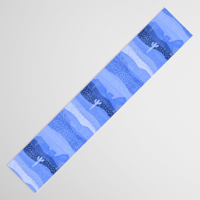 Vintage Western Desert Landscape in Night Blue Table Runner Gallery Image 3