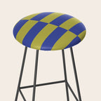Bold Striped Pattern with Electric Cobalt and Chartreuse Colors Stool Gallery Image 2