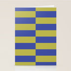 Bold Striped Pattern with Electric Cobalt and Chartreuse Colors Stationery Card Gallery Image 2