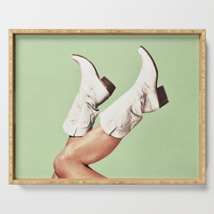 These Boots - Green Serving Tray Gallery Image 1