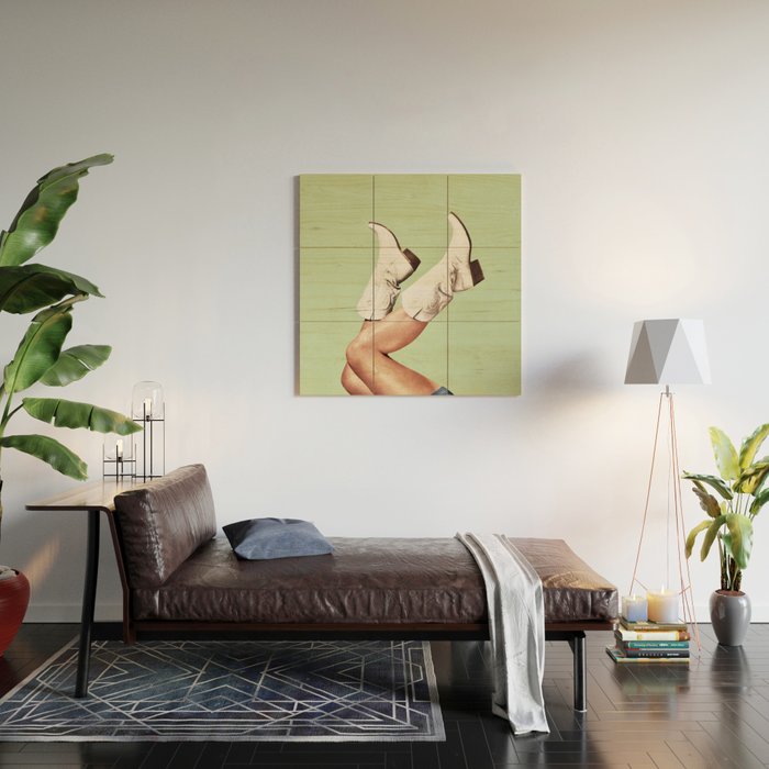 These Boots - Green Wood Wall Art Gallery Image 2
