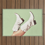 These Boots - Green Outdoor Rug Gallery Image 1