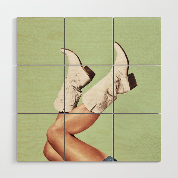 These Boots - Green Wood Wall Art Gallery Image 1