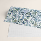 Blue vintage chinoiserie flora Wrapping Paper Gallery Image 2