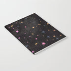 Spaces pattern with colourful stars moons and planets  Notebook Gallery Image 2