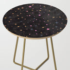 Spaces pattern with colourful stars moons and planets  Side Table Gallery Image 2