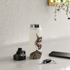 Indian desert cat off white Water Bottle Gallery Image 4