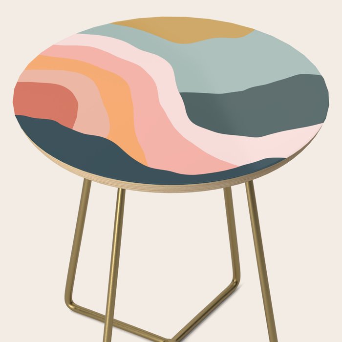 Minimal Landscape #9 - Modern Art Print Side Table Gallery Image 2