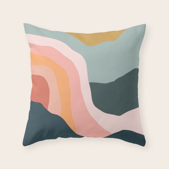 Minimal Landscape #9 - Modern Art Print Throw Pillow Gallery Image 6