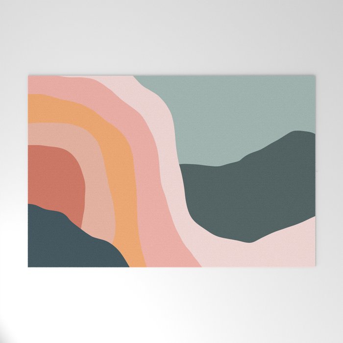 Minimal Landscape #9 - Modern Art Print Welcome Mat Gallery Image 1