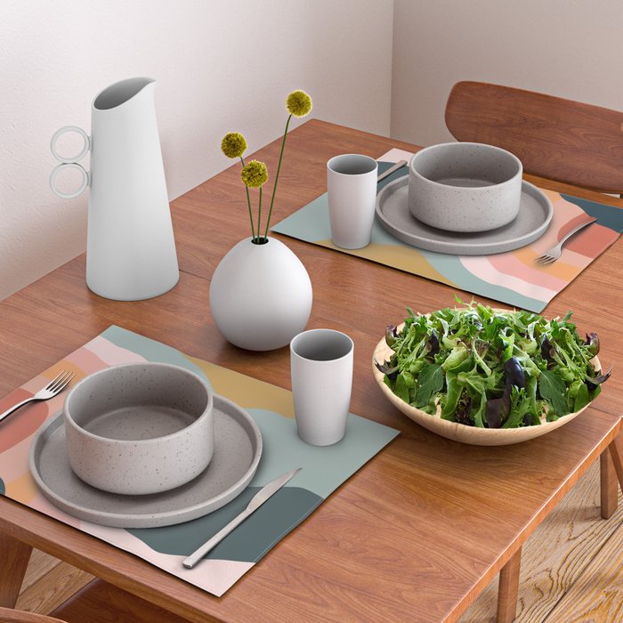 Minimal Landscape #9 - Modern Art Print Placemat Gallery Image 2