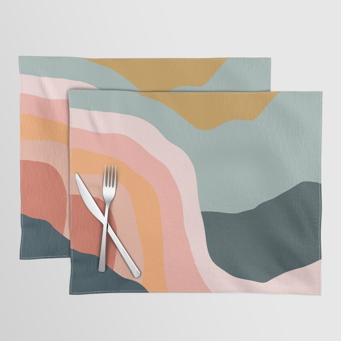 Minimal Landscape #9 - Modern Art Print Placemat Gallery Image 1