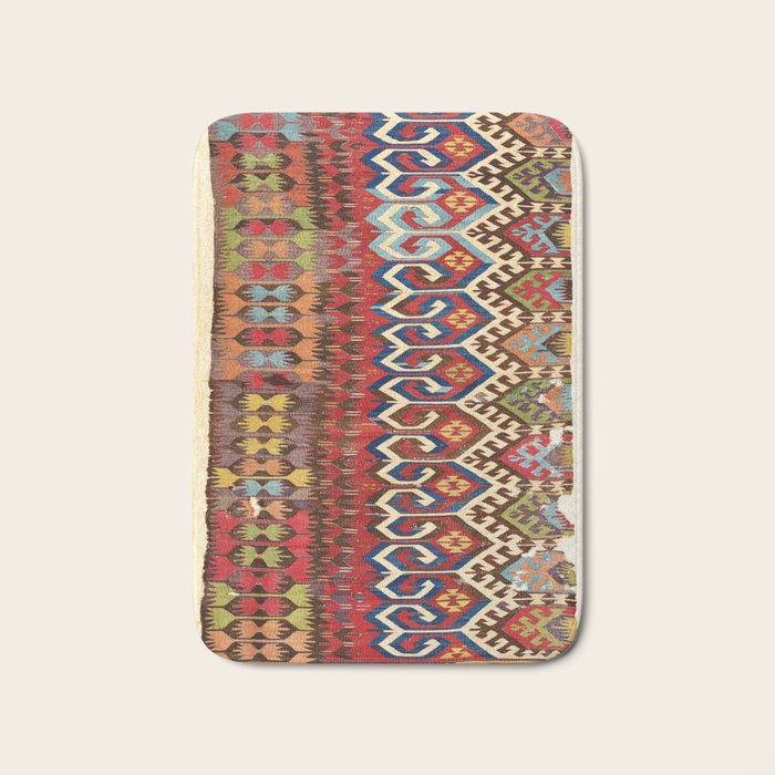 Hotamis Konya Central Anatolian Kilim Print ca. 1800 Bath Mat Gallery Image 1