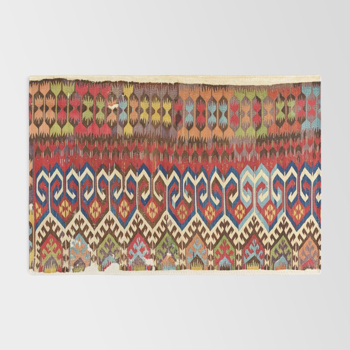 Hotamis Konya Central Anatolian Kilim Print ca. 1800 Rug Gallery Image 2