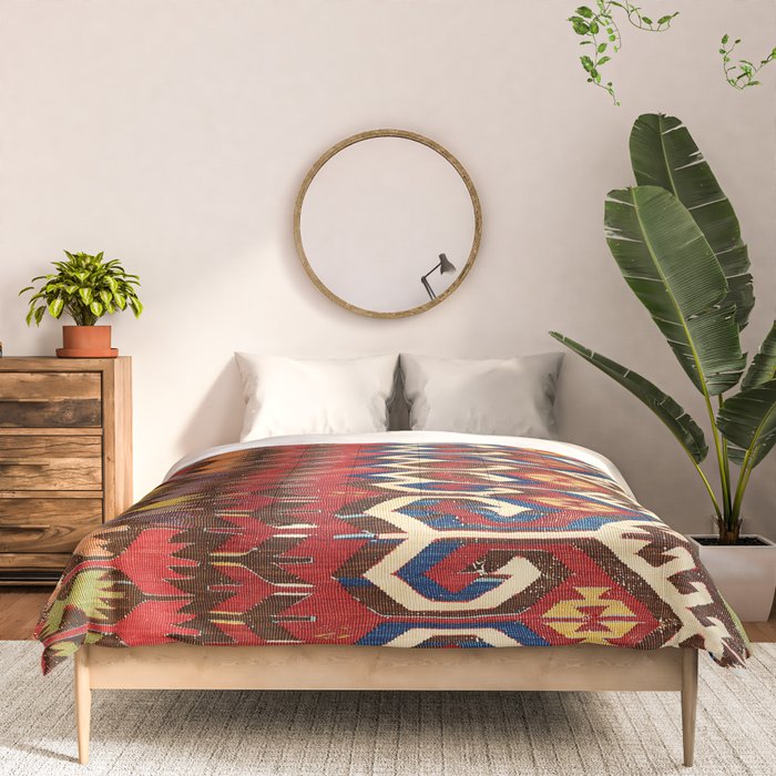 Hotamis Konya Central Anatolian Kilim Print ca. 1800 Comforter Gallery Image 3
