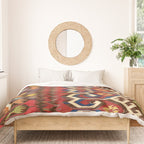 Hotamis Konya Central Anatolian Kilim Print ca. 1800 Duvet Cover Gallery Image 3