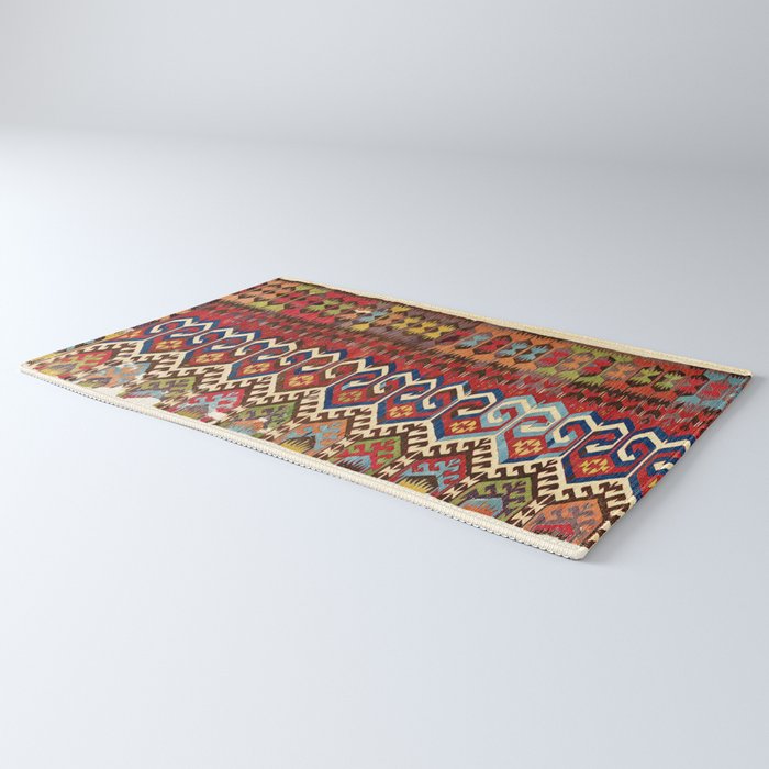 Hotamis Konya Central Anatolian Kilim Print ca. 1800 Rug Gallery Image 3