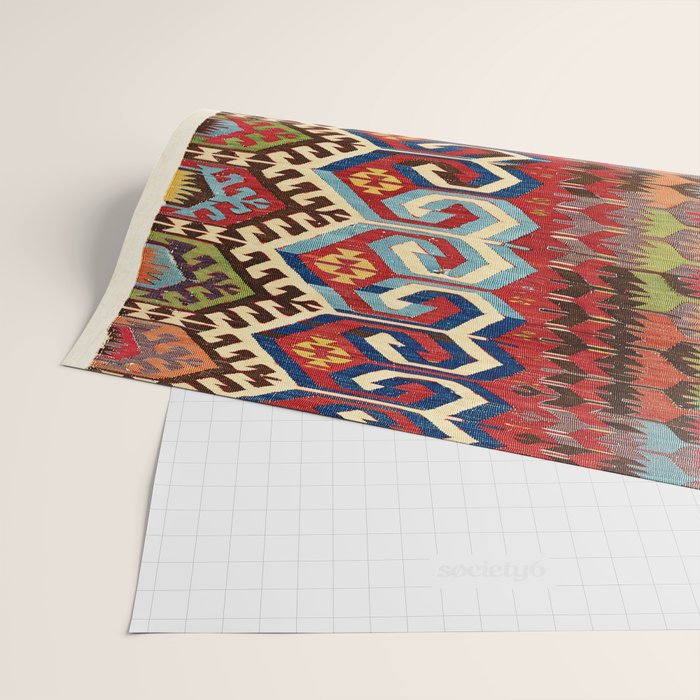 Hotamis Konya Central Anatolian Kilim Print ca. 1800 Wrapping Paper Gallery Image 2