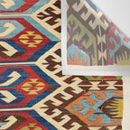 Hotamis Konya Central Anatolian Kilim Print ca. 1800 Wall Tapestry Gallery Image 3
