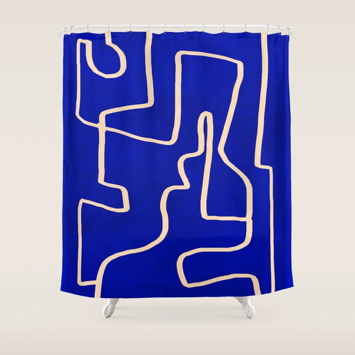 Abstract line art 149 Shower Curtain Gallery Image 1
