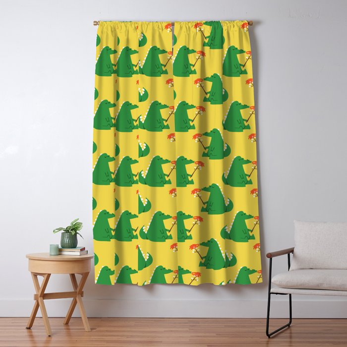 Dragon and Marshmallow Window Curtain Gallery Image 1
