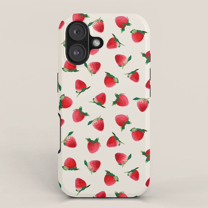 Strawberry pattern iPhone Case Gallery Image 1