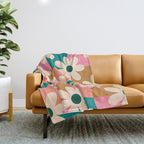 Daisy checkered - colors  Throw Blanket Gallery Image 1