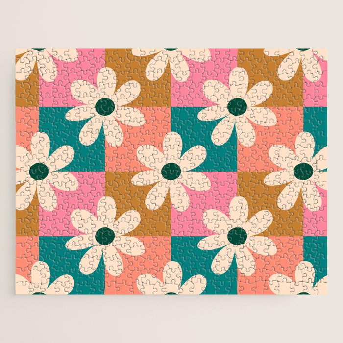 Daisy checkered - colors  Jigsaw Puzzle Gallery Image 1