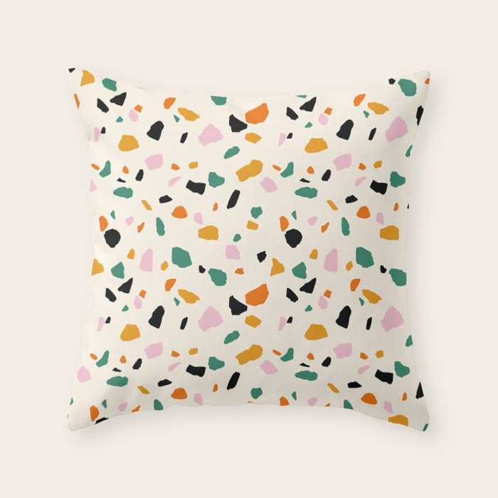 Harvest Terrazzo (Cream) Throw Pillow Gallery Image 6