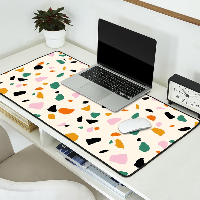 Harvest Terrazzo (Cream) Desk Mat Gallery Image 2