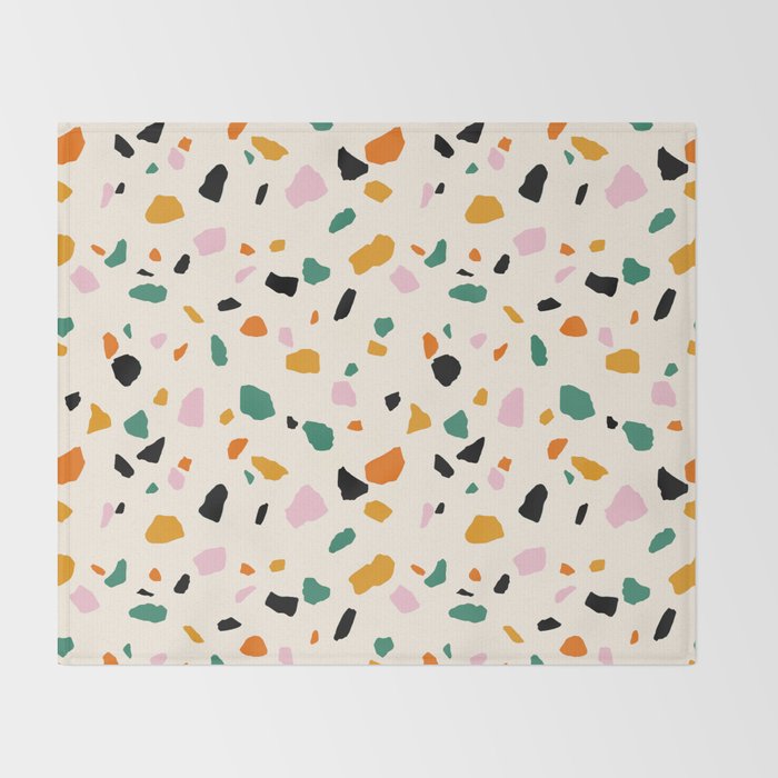 Harvest Terrazzo (Cream) Throw Blanket Gallery Image 2