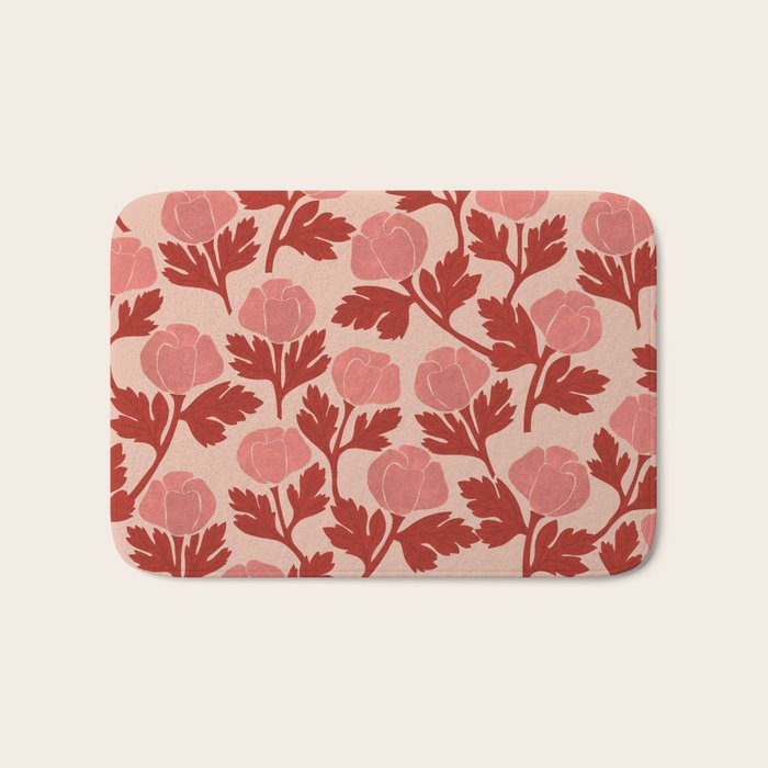 Vase and roses Bath Mat Gallery Image 1