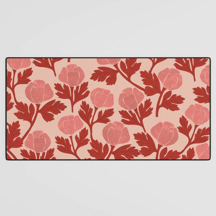 Vase and roses Desk Mat Gallery Image 3