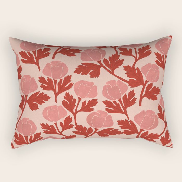 Vase and roses Rectangular Pillow Gallery Image 2