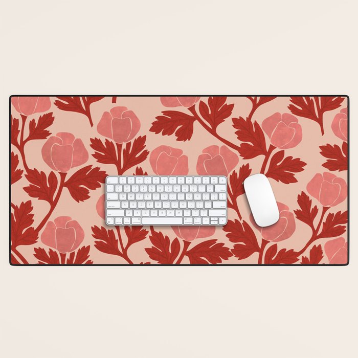 Vase and roses Desk Mat Gallery Image 1