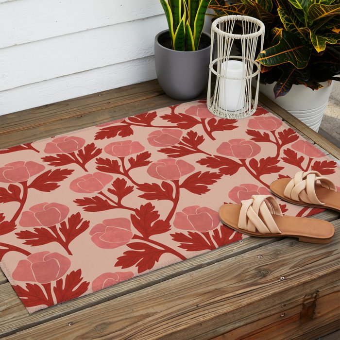 Vase and roses Outdoor Rug Gallery Image 2