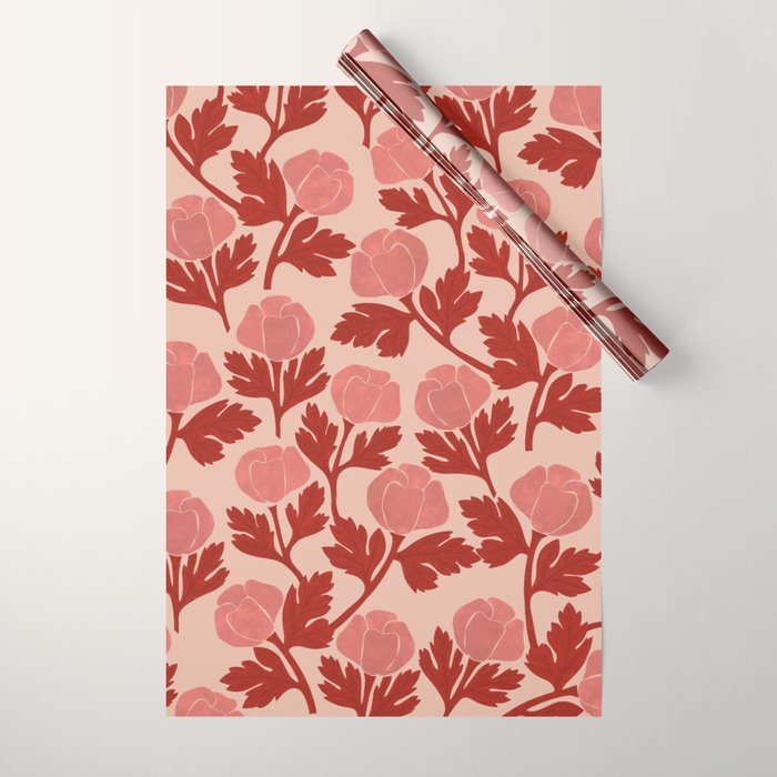 Vase and roses Wrapping Paper Gallery Image 1