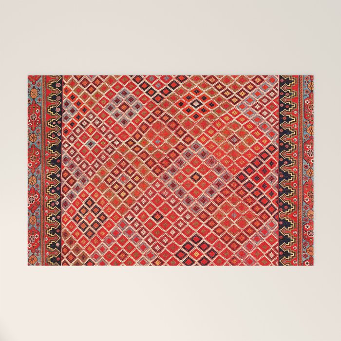 Afshar Kerman South Persian Cover Print Welcome Mat Gallery Image 1