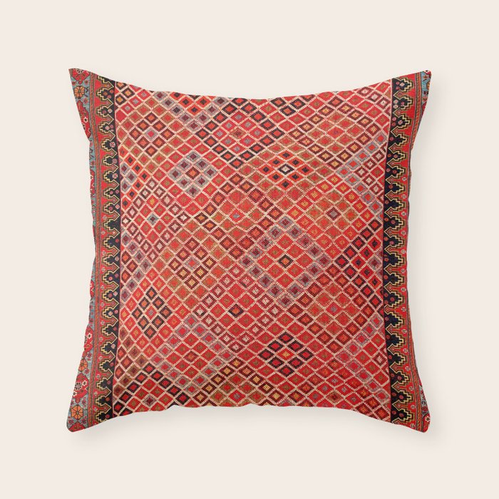 Afshar Kerman South Persian Cover Print Throw Pillow Gallery Image 6
