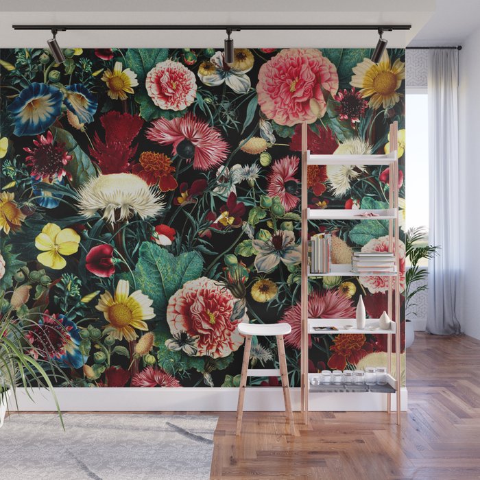Night Vintage Garden Wall Mural Gallery Image 1