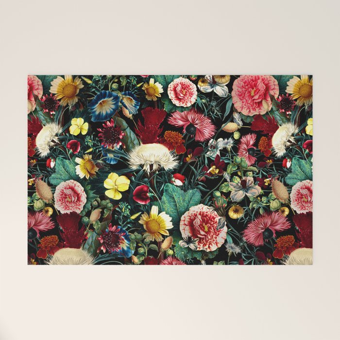 Night Vintage Garden Welcome Mat Gallery Image 1