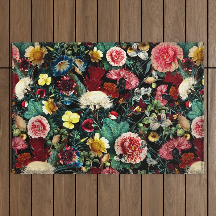 Night Vintage Garden Outdoor Rug Gallery Image 1